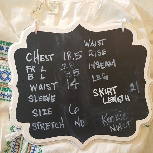 KENZIE // White Cotton Embroidered Mini Dress NWOT - Picture 8 of 8